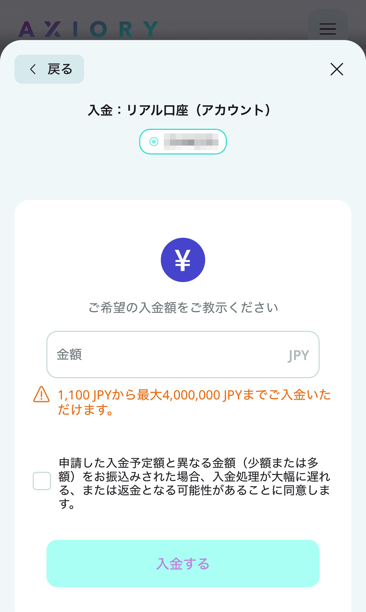 AXIORY 入金 国内送金04